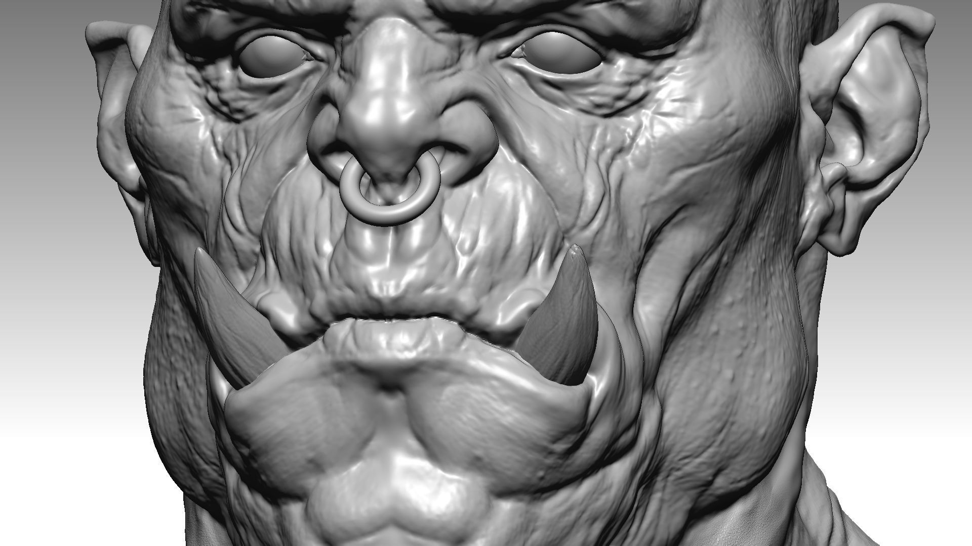 Orc HiPoly Hobbit style 3D model_10