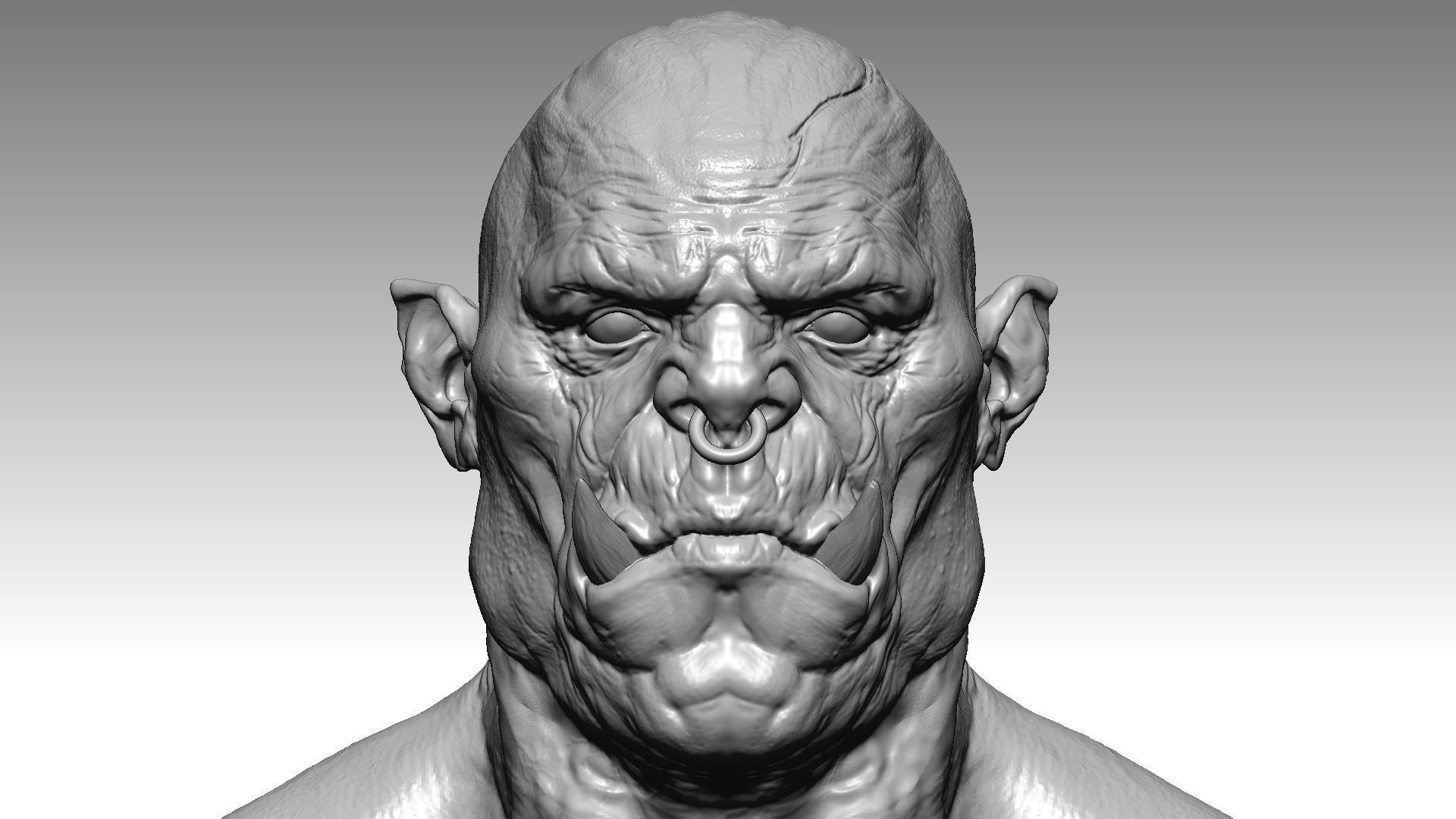 Orc HiPoly Hobbit style 3D model_11