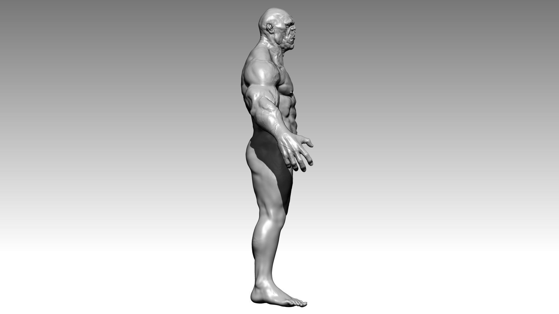 Orc HiPoly Hobbit style 3D model_4