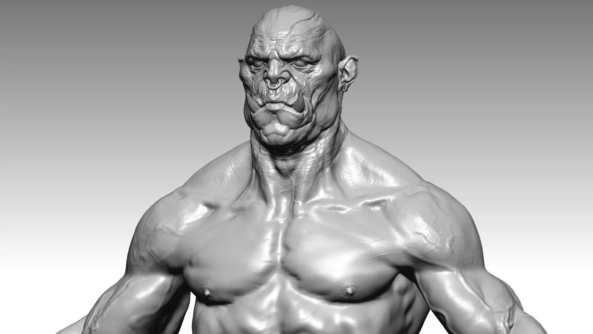 Orc HiPoly Hobbit style 3D model_0