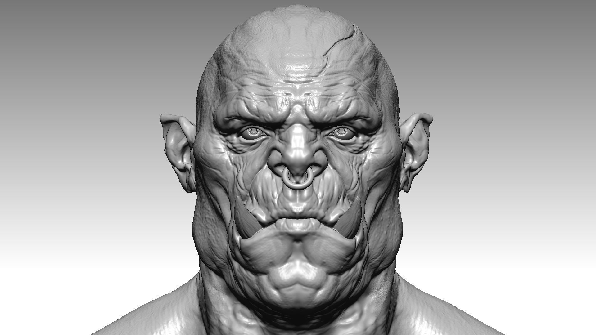 Orc HiPoly Hobbit style 3D model_12