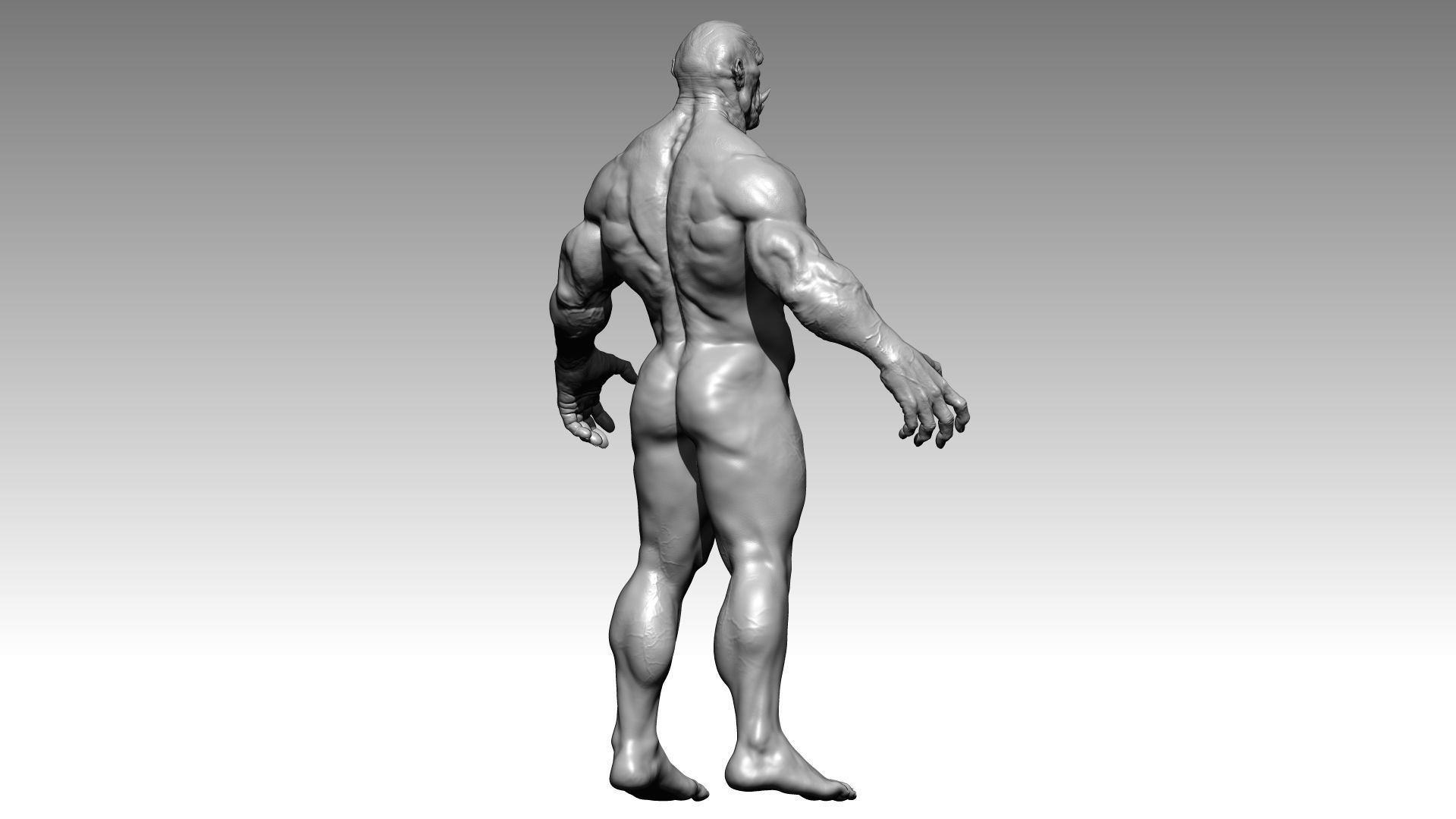 Orc HiPoly Hobbit style 3D model_5