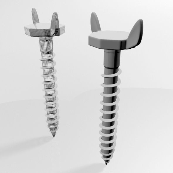 Drywall Screw 10 3D model_1