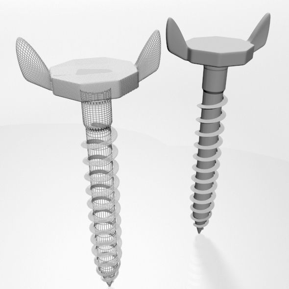 Drywall Screw 10 3D model_2