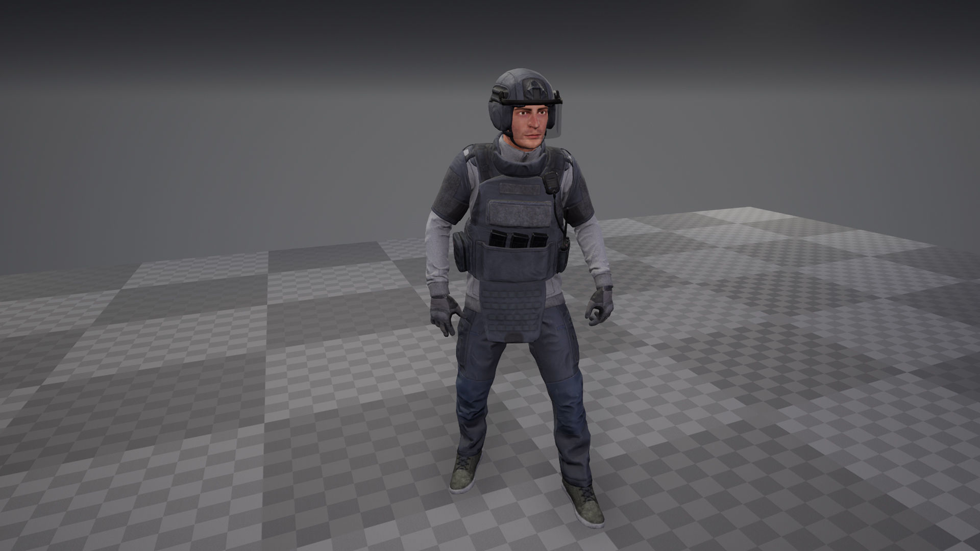 Modular Urban Soldier Low-poly 3D model_18