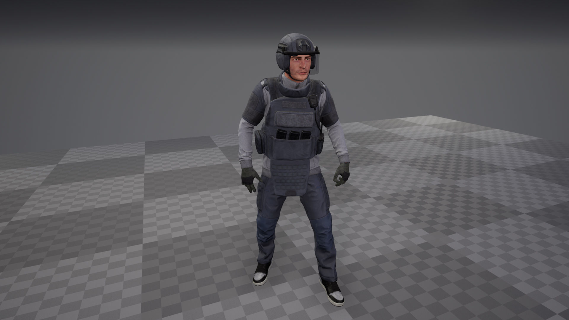 Modular Urban Soldier Low-poly 3D model_19