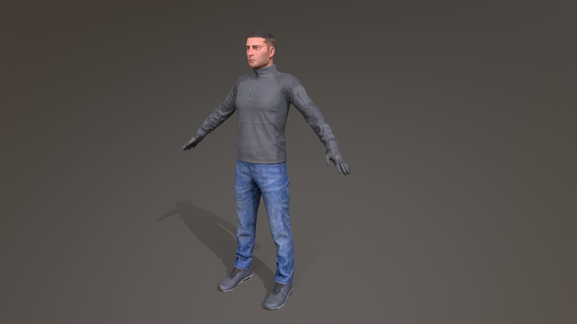Modular Urban Soldier Low-poly 3D model_8