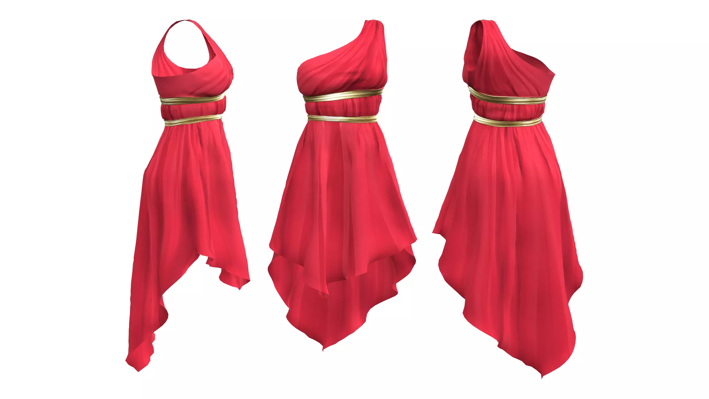 Spartan Queen Costume Low-poly 3D model