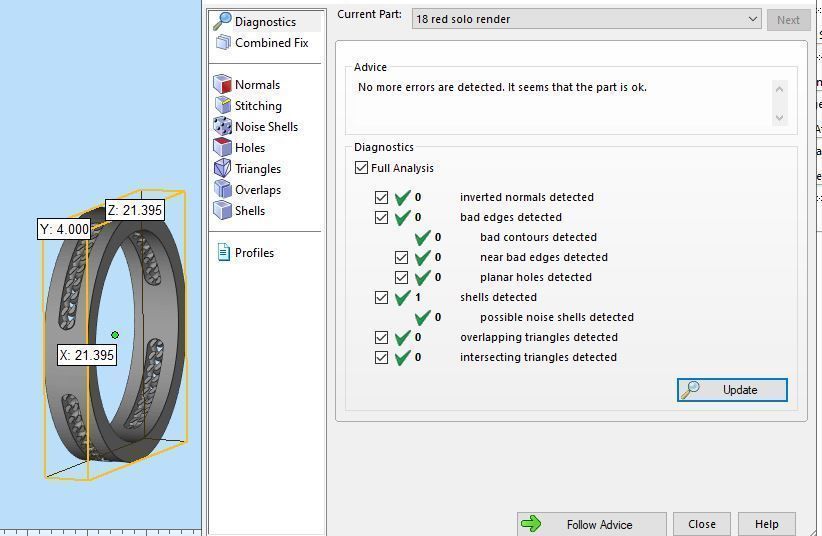 Ring Cuban Links Chain 4mm Wide with 4 Hole 3D print model_5