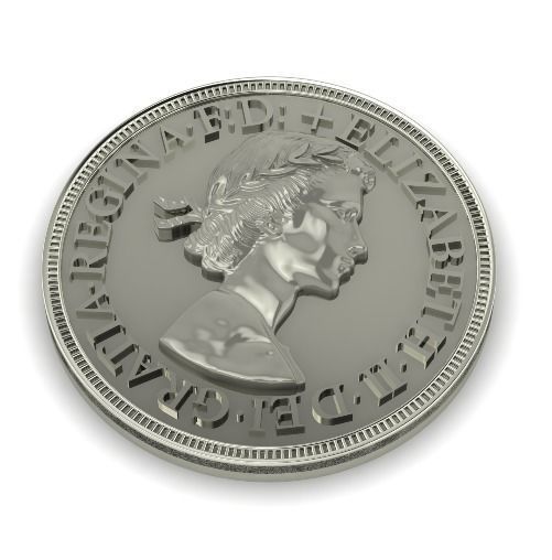 Elizabeth II coin 1125 3D print model_1