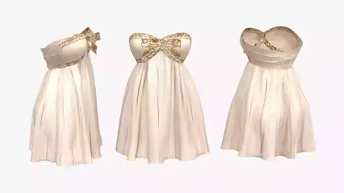 Strapless Dress With Bow