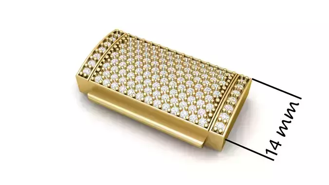 14mm Diamond Lock Box for Jewelry 3D print model