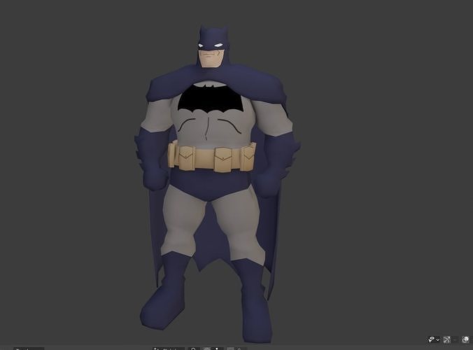 Batman Dark Knight Low-poly 3D model