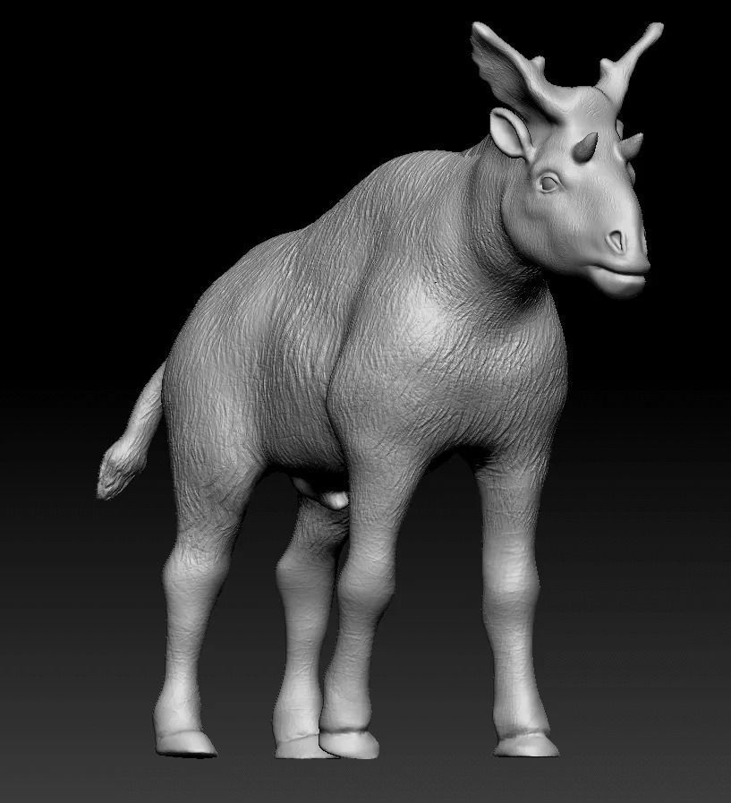 Shiva and Therium Sivatherium Giganteum Print STL 3D Figurine 3D print model_5