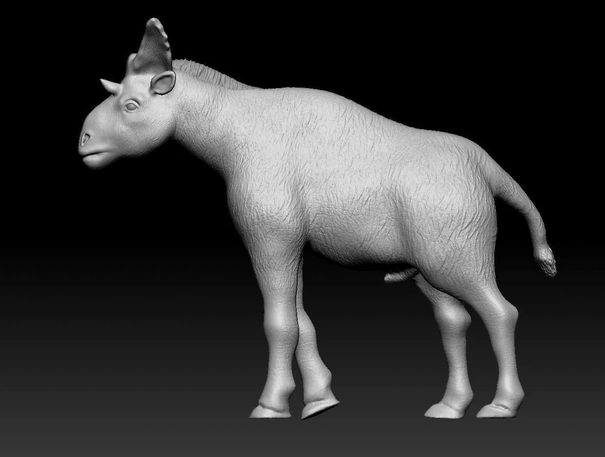 Shiva and Therium Sivatherium Giganteum Print STL 3D Figurine 3D print model_1