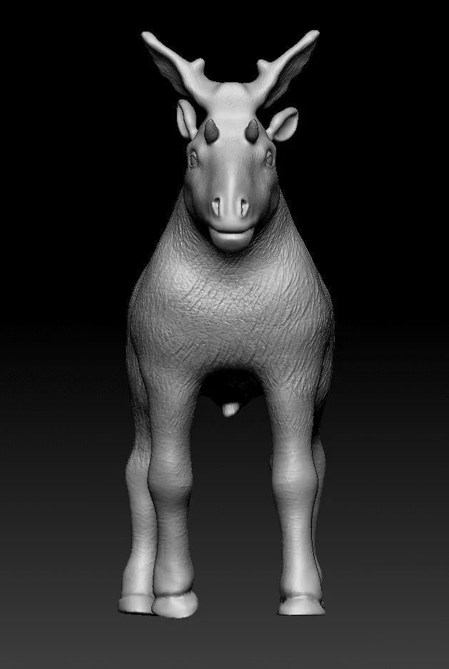 Shiva and Therium Sivatherium Giganteum Print STL 3D Figurine 3D print model_6
