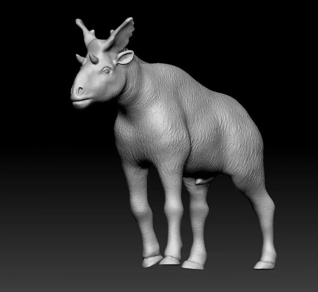 Shiva and Therium Sivatherium Giganteum Print STL 3D Figurine 3D print model_0