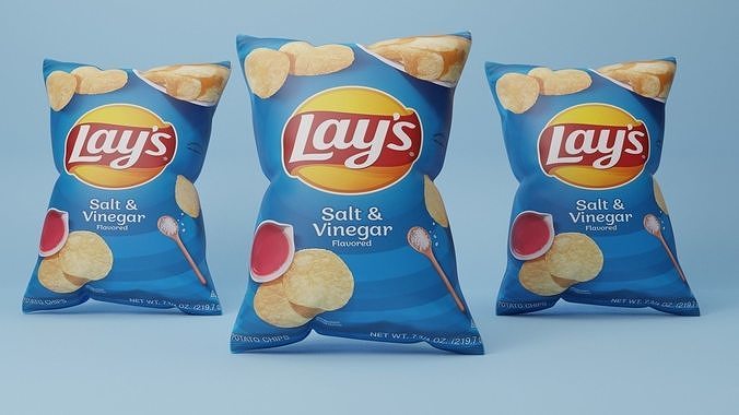  Lays chips packet 3d model Low-poly 3D model