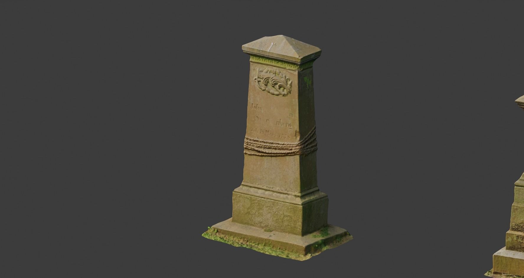 PBR 8x Gravestones Old Scanned Processed Set BIG Low-poly 3D model_7