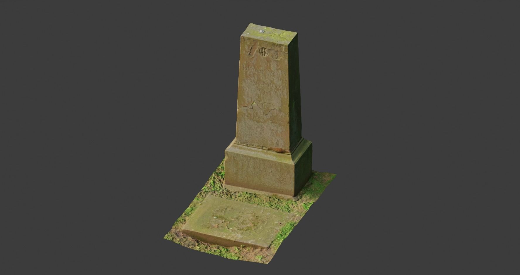 PBR 8x Gravestones Old Scanned Processed Set BIG Low-poly 3D model_10