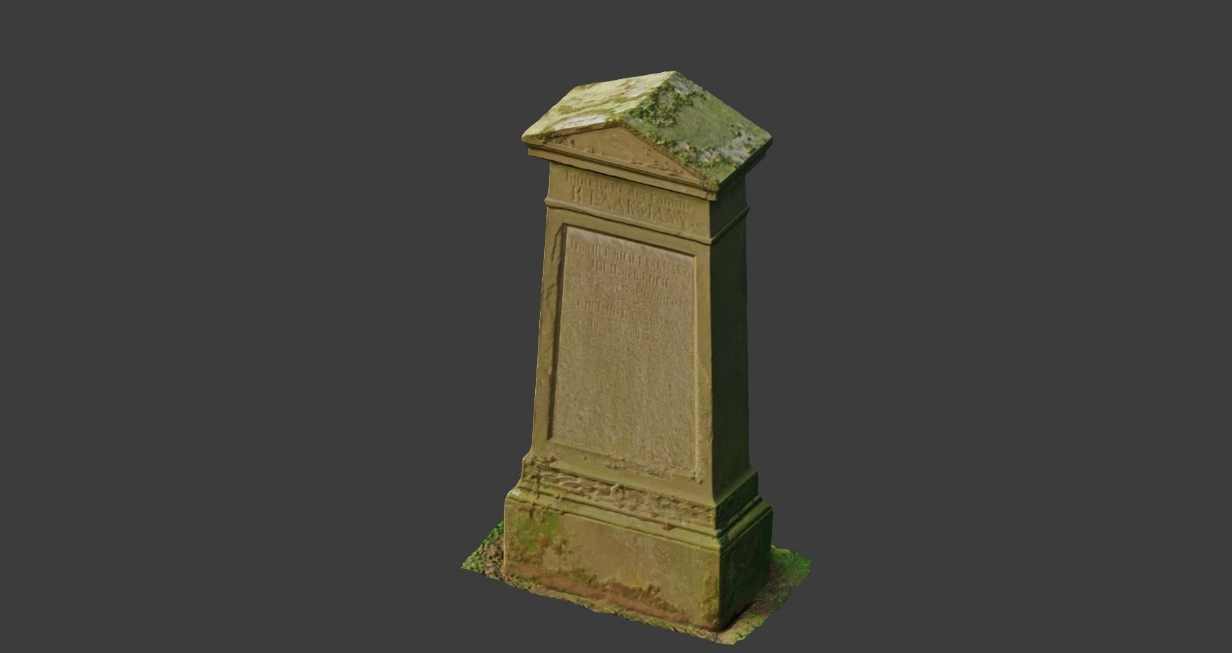 PBR 8x Gravestones Old Scanned Processed Set BIG Low-poly 3D model_8