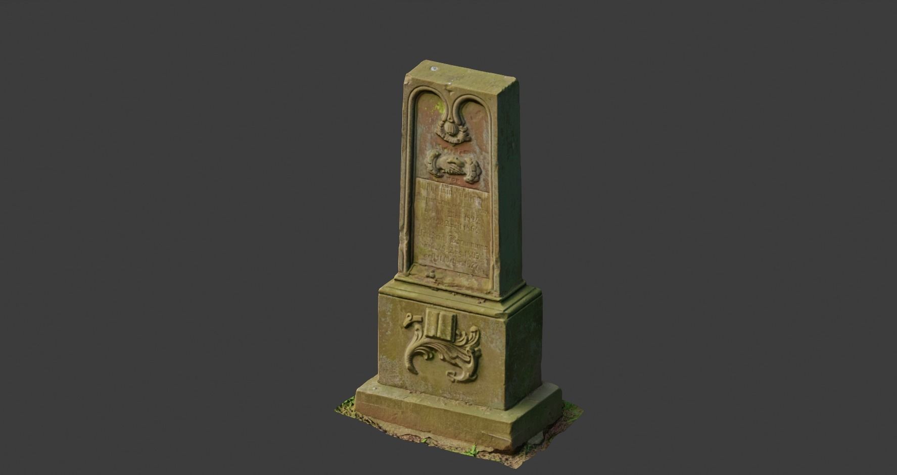PBR 8x Gravestones Old Scanned Processed Set BIG Low-poly 3D model_12