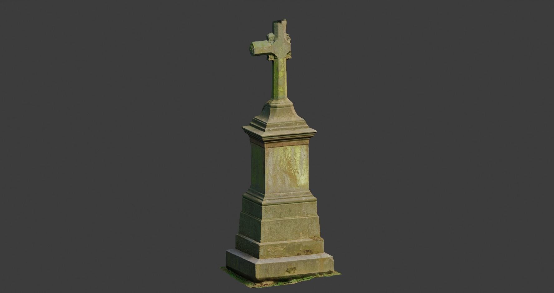 PBR 8x Gravestones Old Scanned Processed Set BIG Low-poly 3D model_17