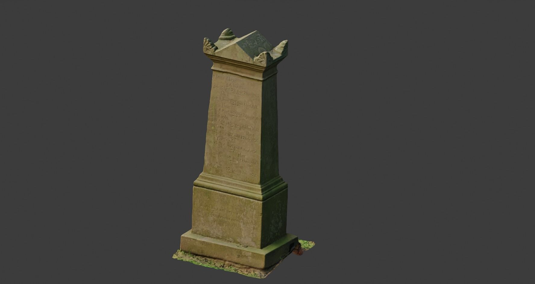 PBR 8x Gravestones Old Scanned Processed Set BIG Low-poly 3D model_13