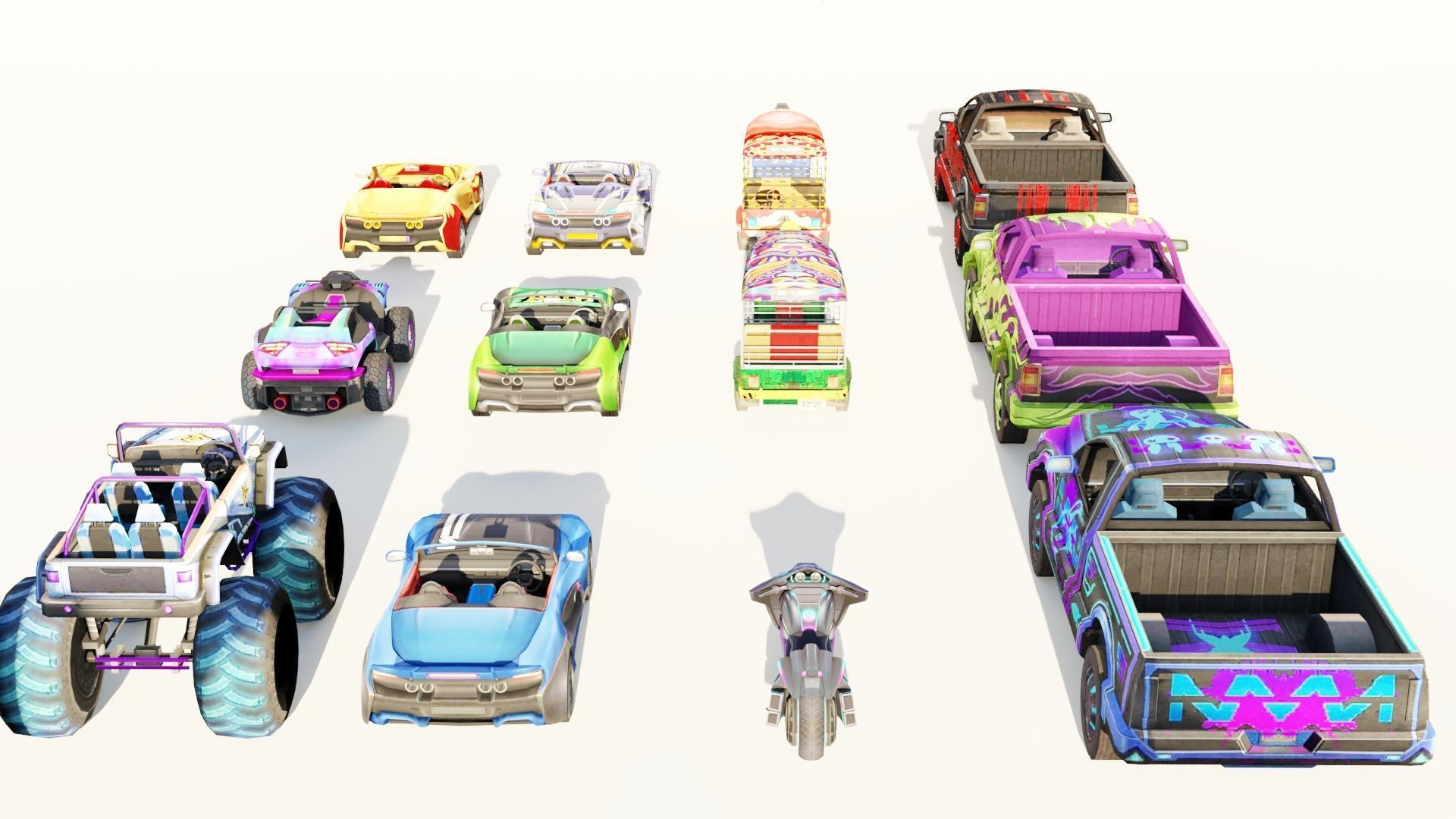 Car game Clown Car  Sports Car- Emerald Flash Sports Car- FFCS 3D model_15