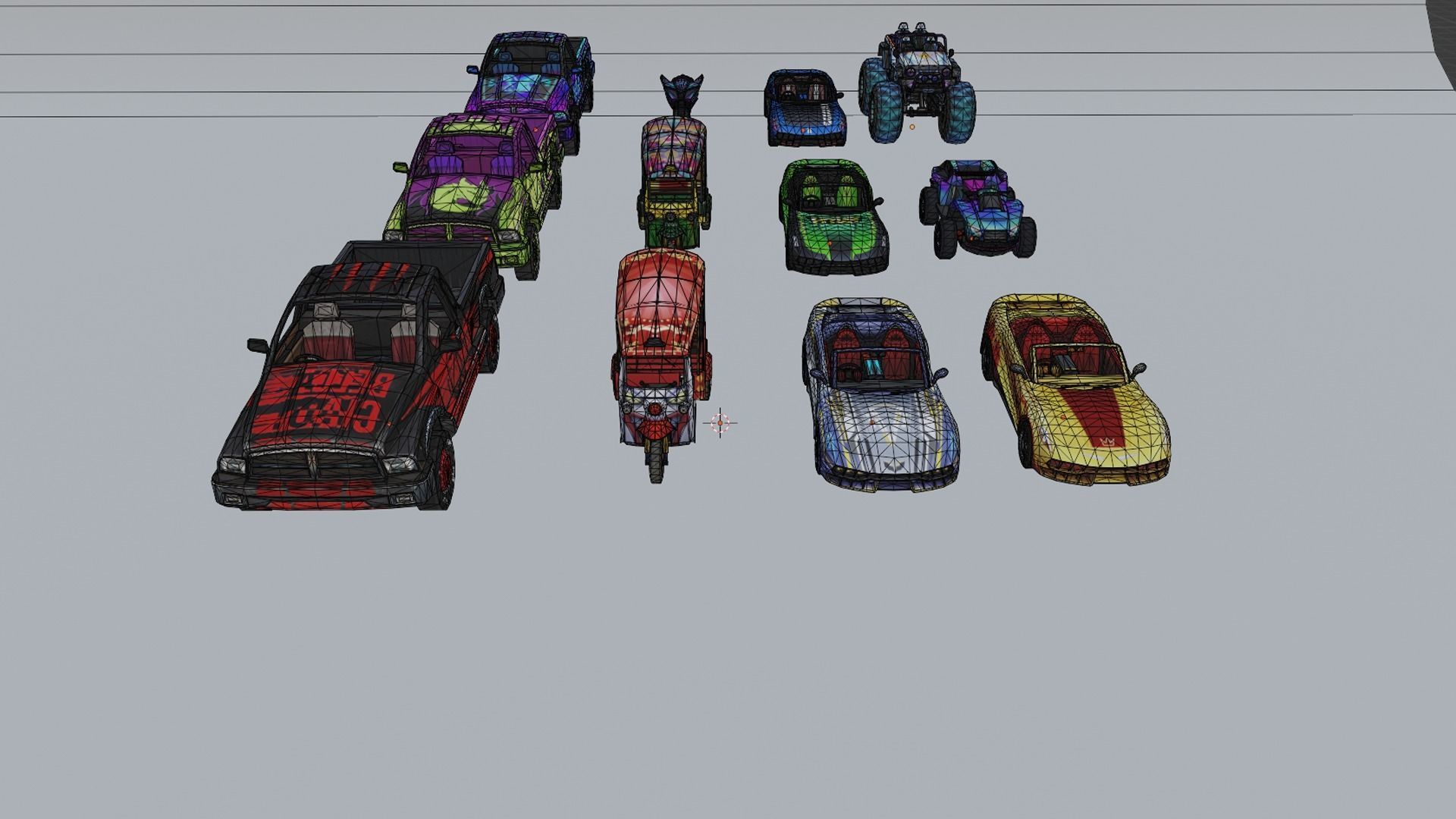 Car game Clown Car  Sports Car- Emerald Flash Sports Car- FFCS 3D model_1