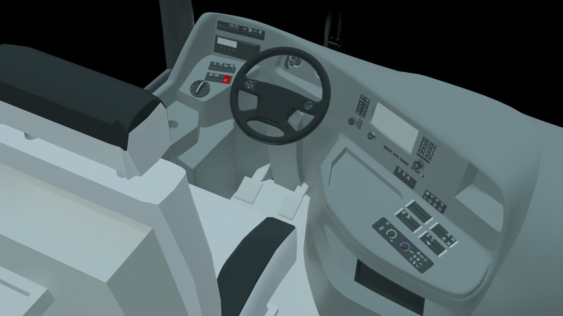 Game Ready Bus Model Low-poly 3D model_5