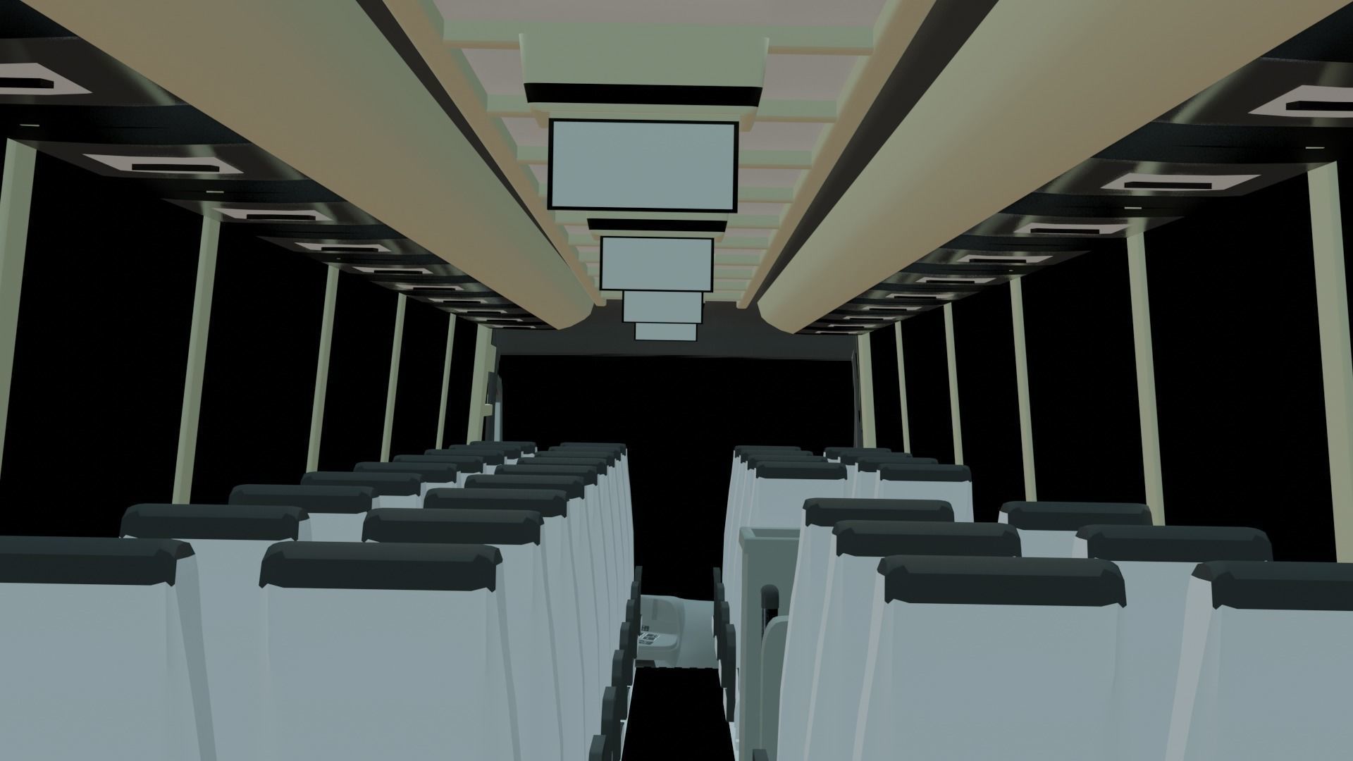 Game Ready Bus Model Low-poly 3D model_4