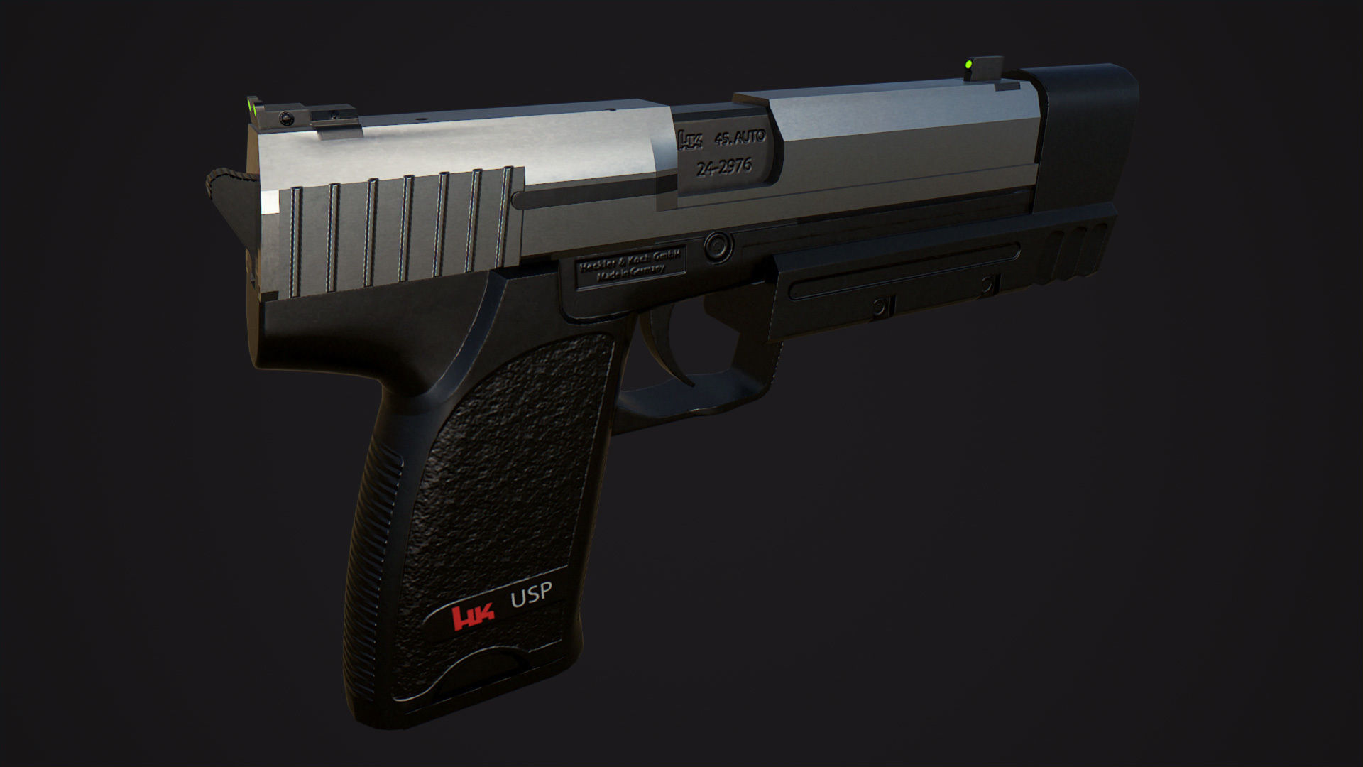 USP Match Low-poly 3D model_2