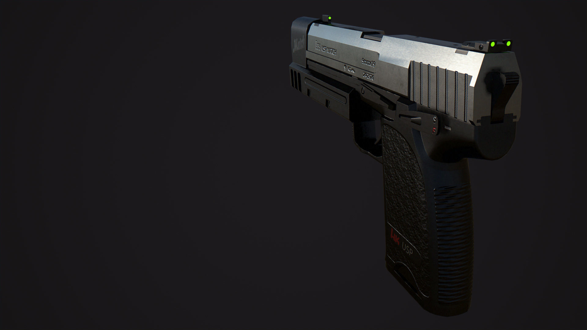 USP Match Low-poly 3D model_3
