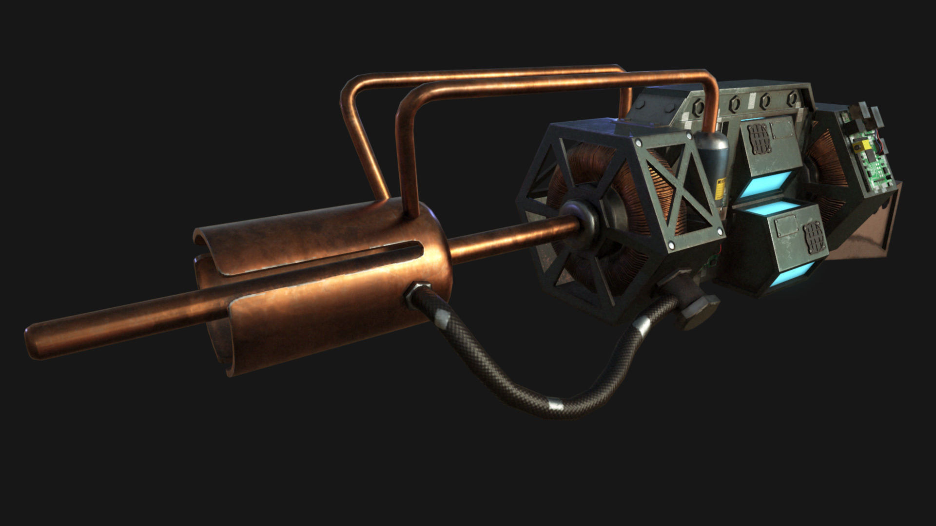 Tau Cannon from Half Life Low-poly 3D model_3