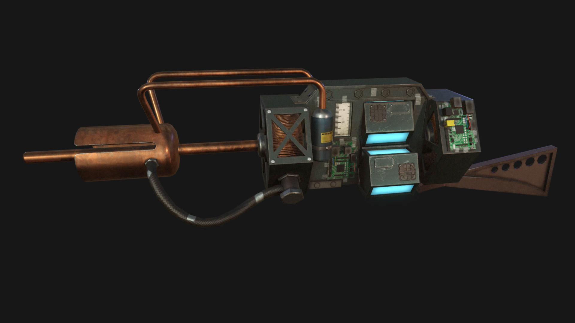 Tau Cannon from Half Life Low-poly 3D model_1