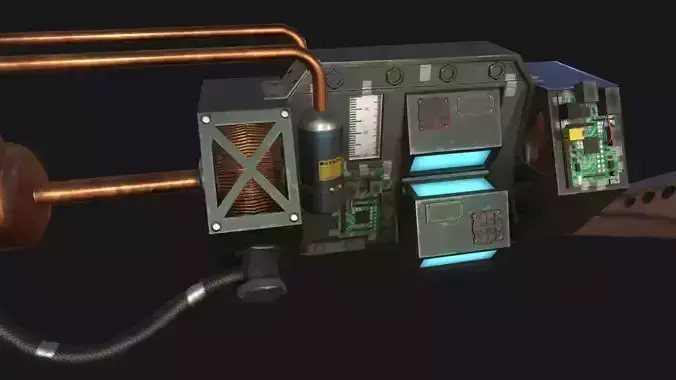 Tau Cannon from Half Life Low-poly 3D model