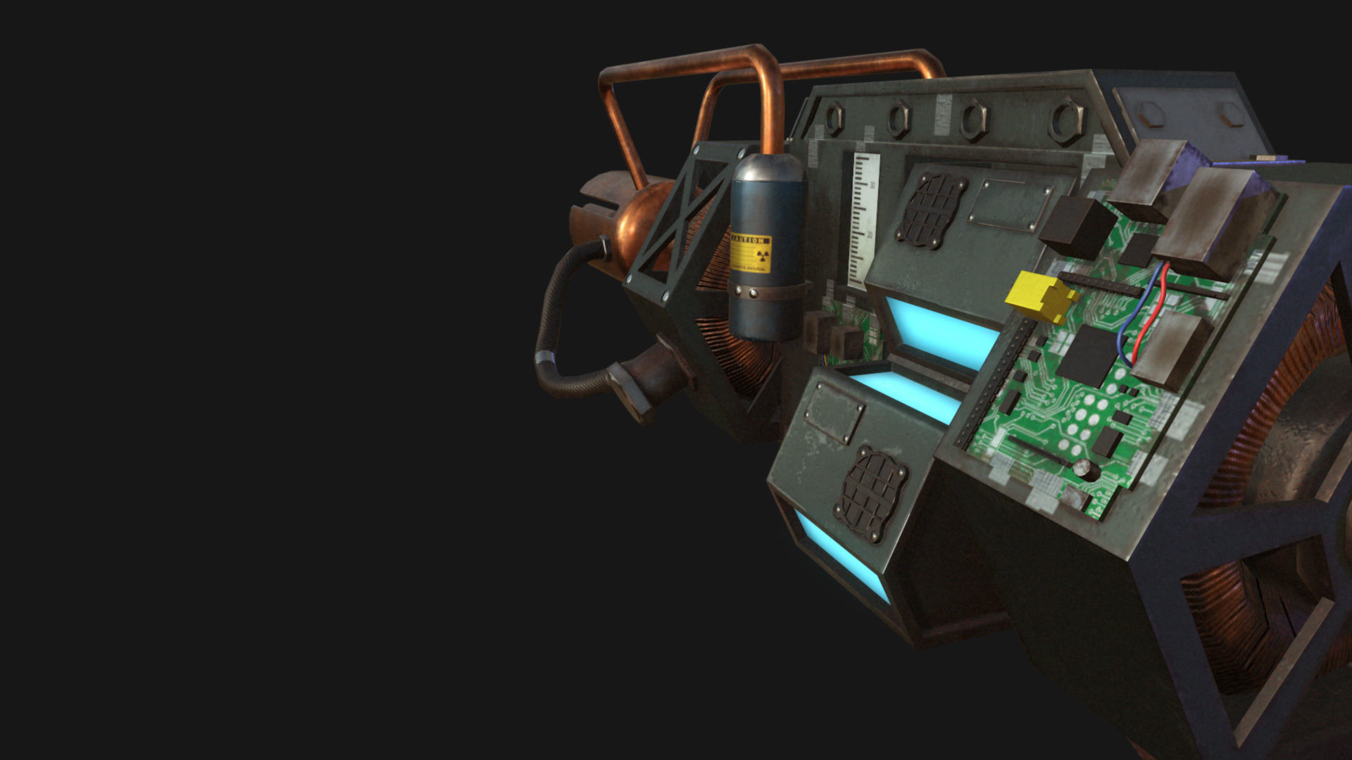 Tau Cannon from Half Life Low-poly 3D model_2