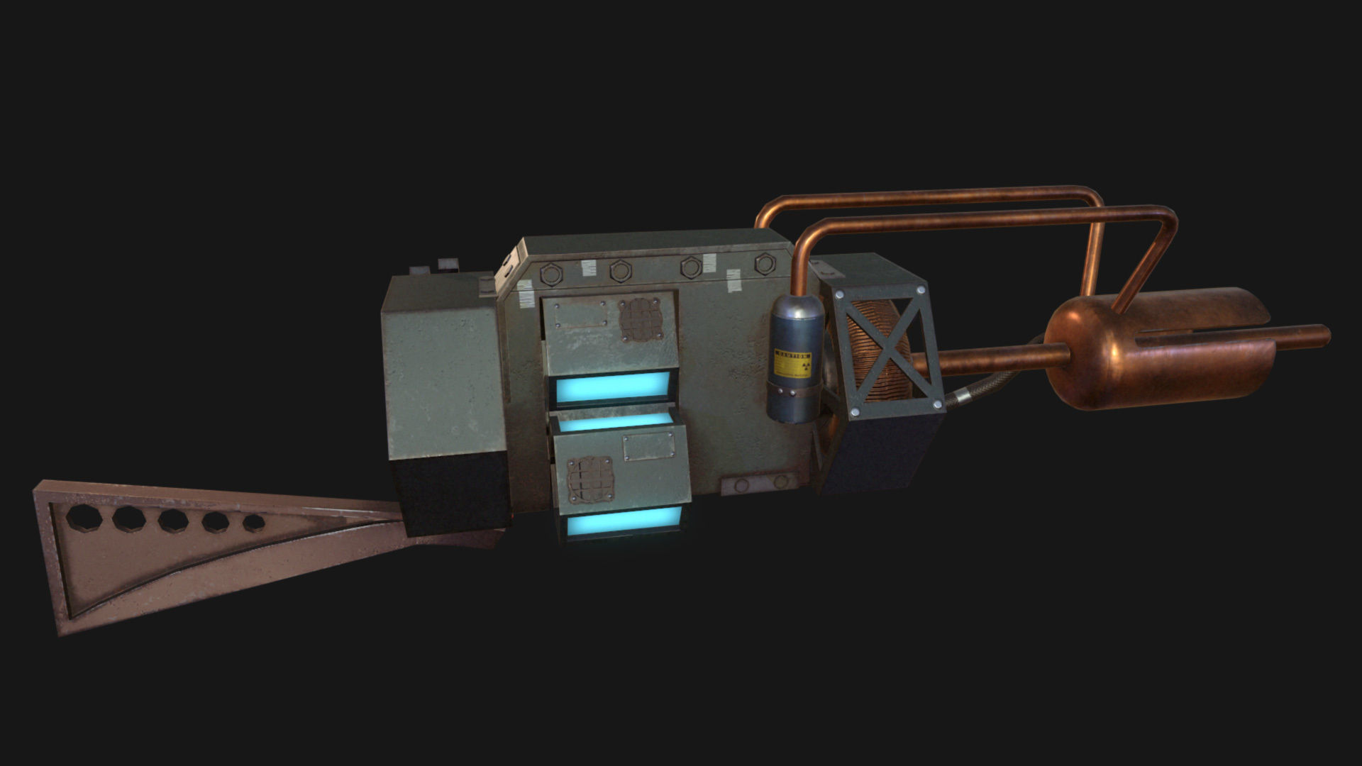Tau Cannon from Half Life Low-poly 3D model_4