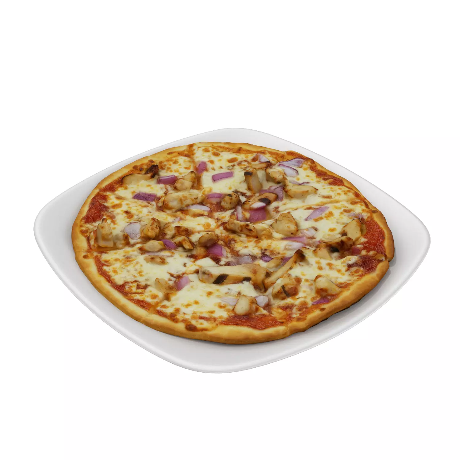 Chicken Pizza Low-poly 3D model