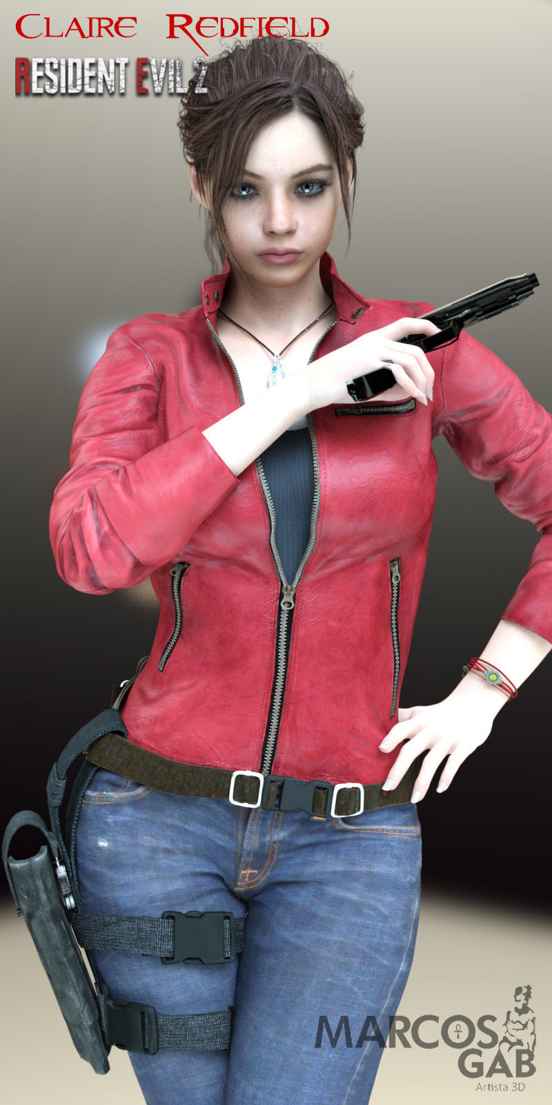 RE2R Claire Redfield for Genesis 8 Female 3D model_4