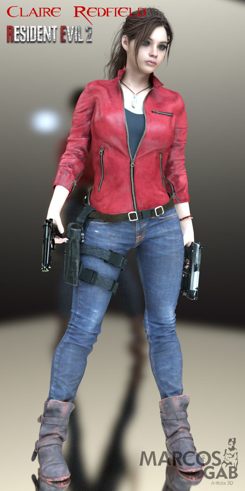 RE2R Claire Redfield for Genesis 8 Female 3D model_5