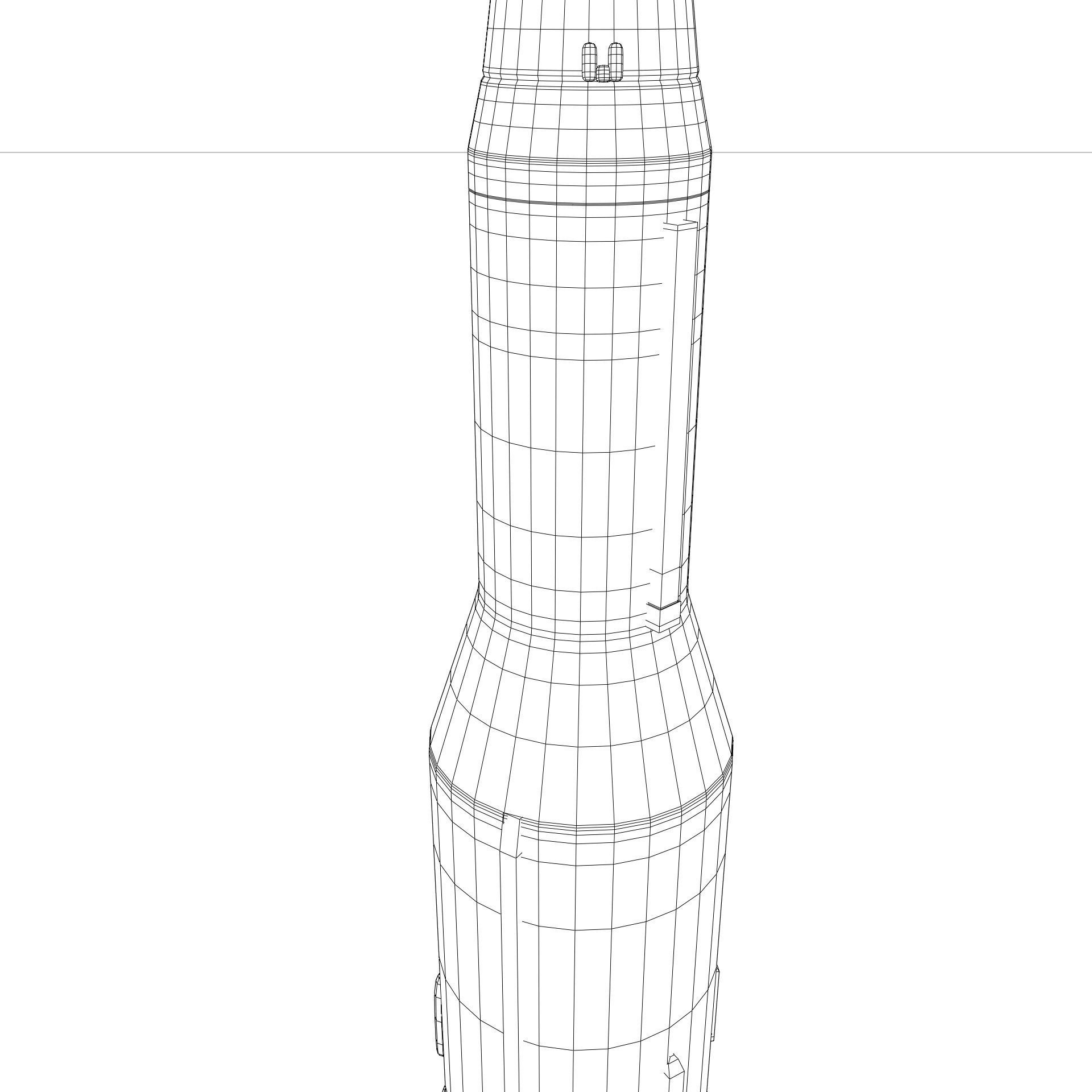 Saturn V rocket Low-poly 3D model_7
