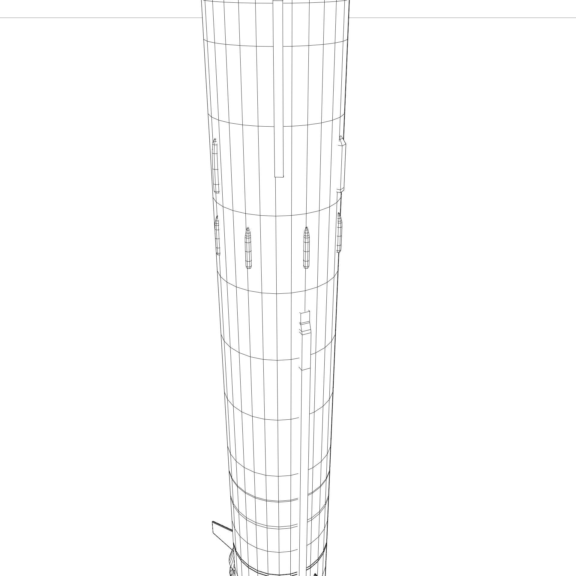 Saturn V rocket Low-poly 3D model_9