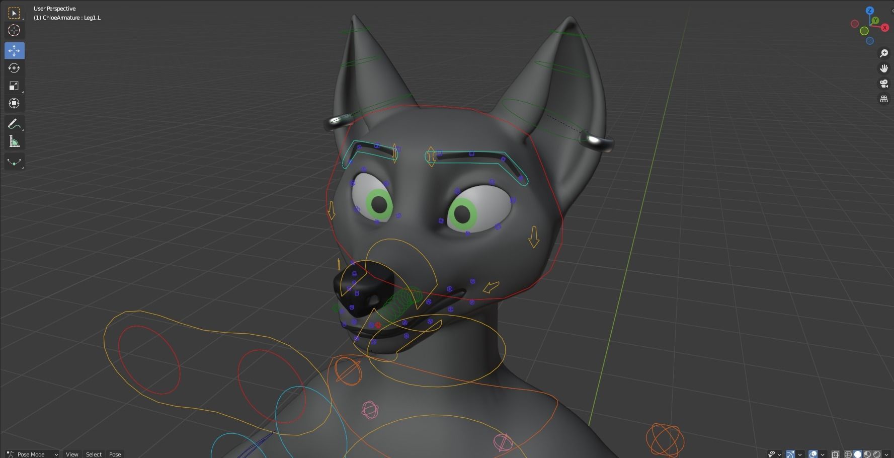 Chloe Anthro Fox 3D model_41