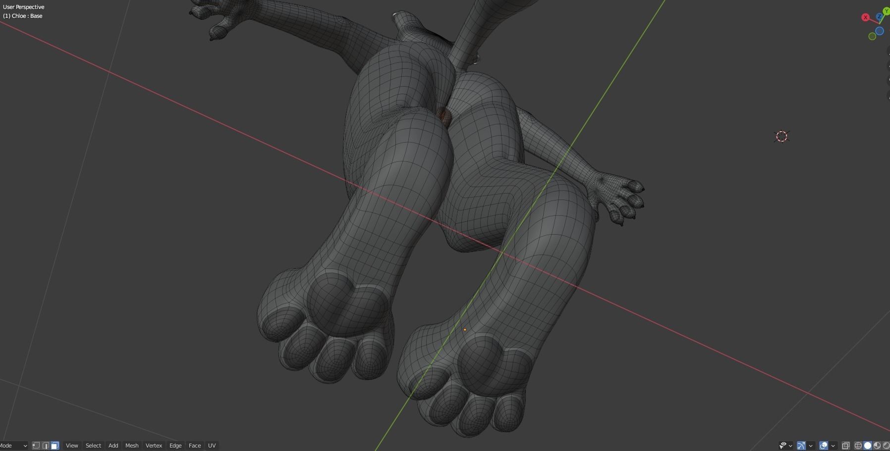 Chloe Anthro Fox 3D model_61