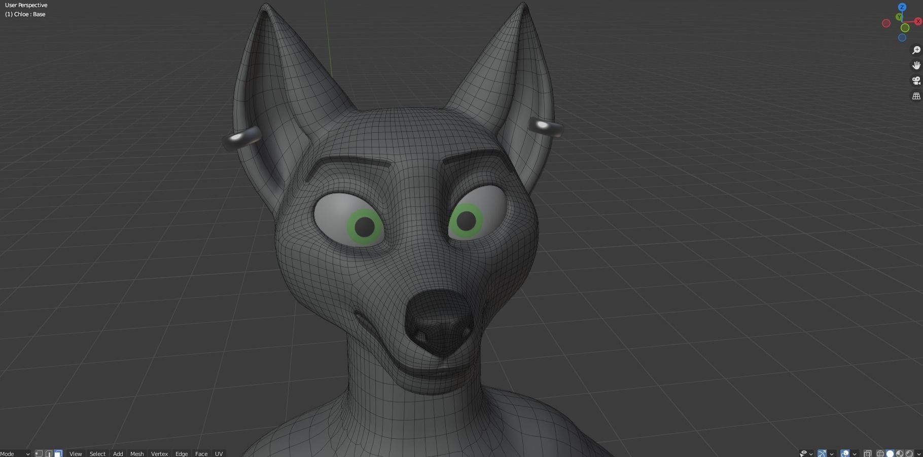 Chloe Anthro Fox 3D model_51