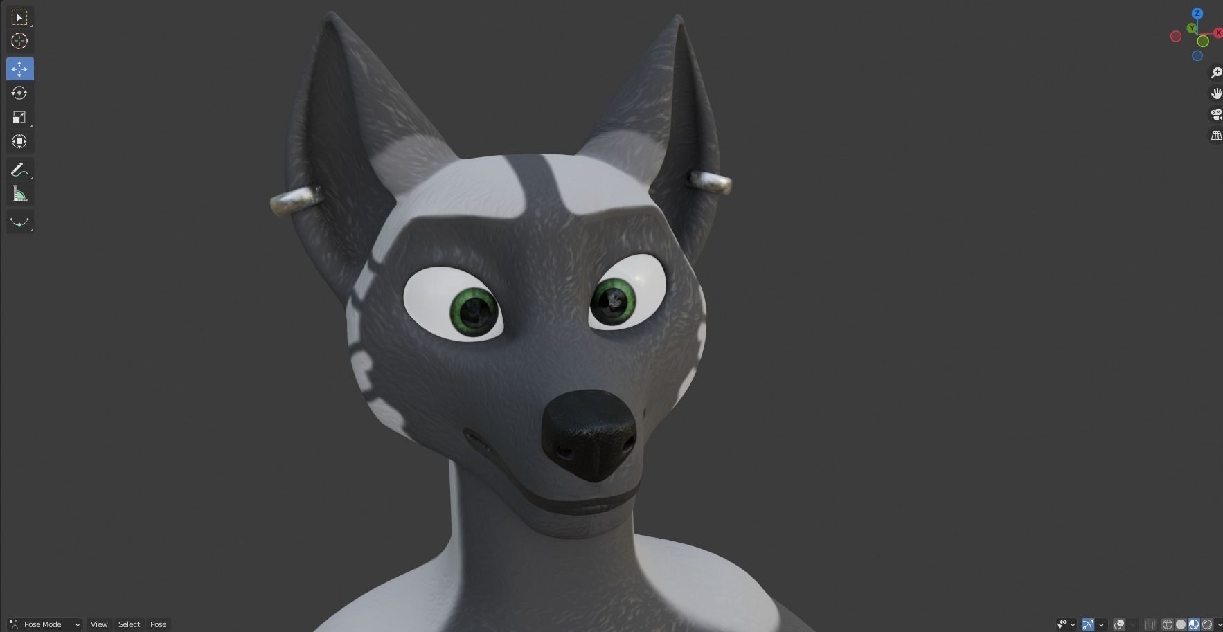 Chloe Anthro Fox 3D model_43