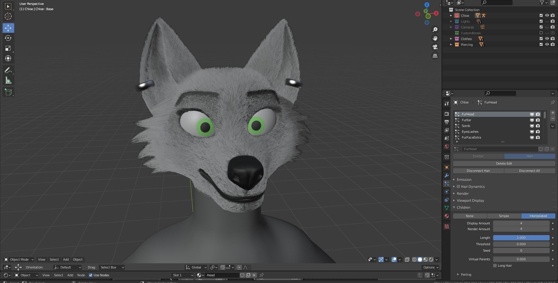 Chloe Anthro Fox 3D model_87