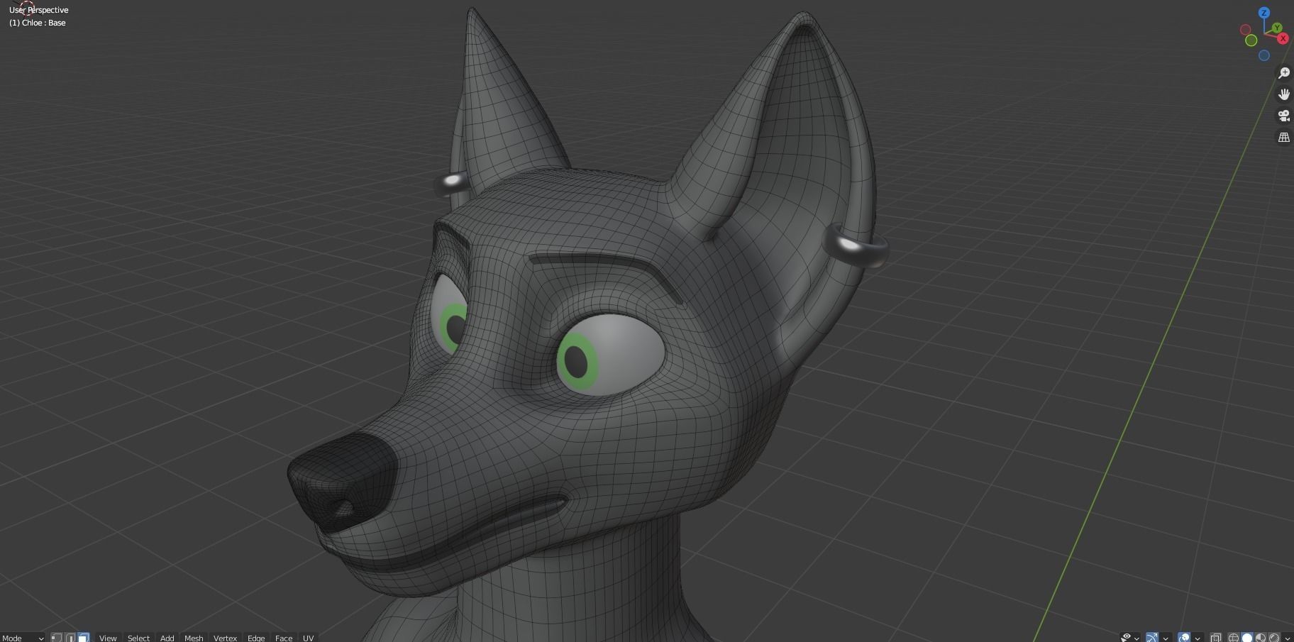 Chloe Anthro Fox 3D model_52